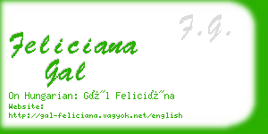 feliciana gal business card
